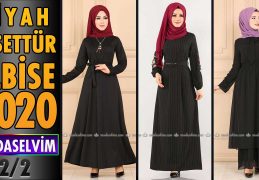 2020 Kış Modaselvim Siyah Tesettür Elbise Modelleri 2/2 | Modaselvim Elbise Modelleri
