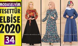 Modaselvim Elbise Modelleri 2020 [ 34 ] | Moda Selvim Yeni Sezon Tesettür Elbise Modelleri