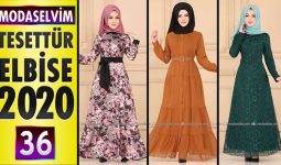 Modaselvim Elbise Modelleri 2020 [36] | Moda Selvim Yeni Sezon Tesettür Elbise Modelleri