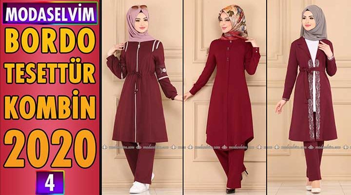 Bordo Modaselvim Tesettür Kombinleri 2020 [ 4 ] | Hijab Fashion Combinations