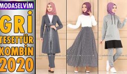Gri Modaselvim Tesettür Kombinleri 2020 | Hijab Fashion Combinations
