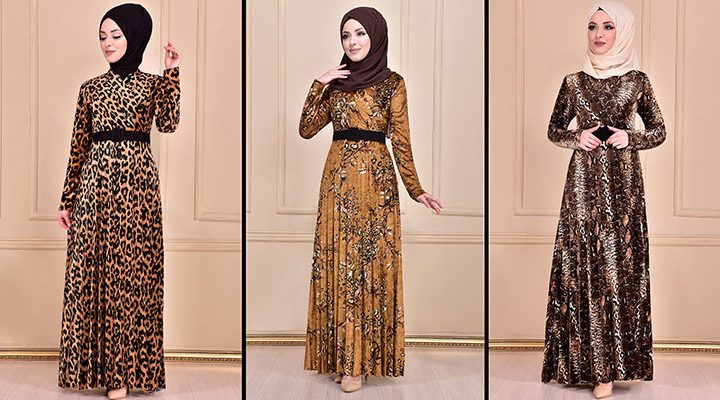 Modamerve 2021 Kadife Tesettür Elbise Modelleri 2 | 2021 Trend Tesettür Elbise Modelleri