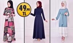 ModaMerve 49,90 TL Ucuz Günlük Tesettür Elbise Modelleri 6 | Moda Merve Elbise Modelleri 2021