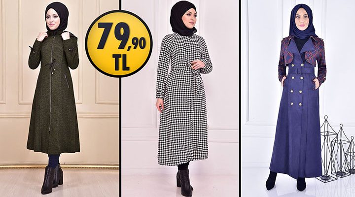 ModaMerve 79,90 TL İndirimli Tesettür Kaban Modelleri 2 [ 2021 Kış Sezonu ] | Most Fashionable Coats