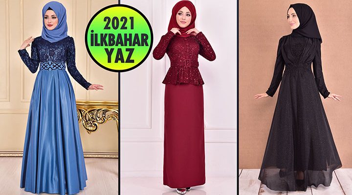 2021 İlkbahar ModaMerve Tesettür Abiye Elbise Modelleri 3 | Abendkleid - Evening Dress
