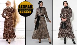 Leopar Elbise | 2021 Leopar Tesettür Elbise Modelleri 2