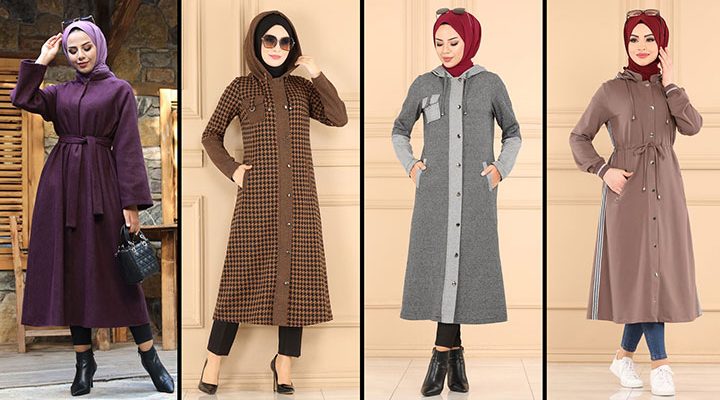 2022 Kış Modaselvim Tesettür Kap Modelleri 5 | Yeni Tesettür Kap Modelleri 2022 - Overcoat for Women