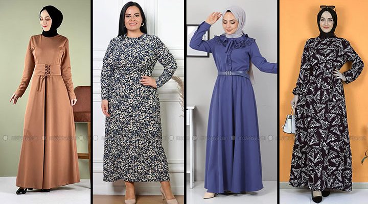2022 Günlük Büyük Beden Elbise Modelleri 10