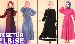 2023 Kış ModaSelvim Elbise Modelleri - Tesettür Elbiseler 7