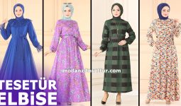 2023 Kış ModaSelvim Elbise Modelleri - Tesettür Elbiseler 8