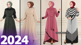 Moda Selvim 2024 Kış Tesettür Elbiseler