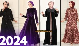 Moda Selvim Elbise 2024 - Kışlık Tesettür Elbiseler